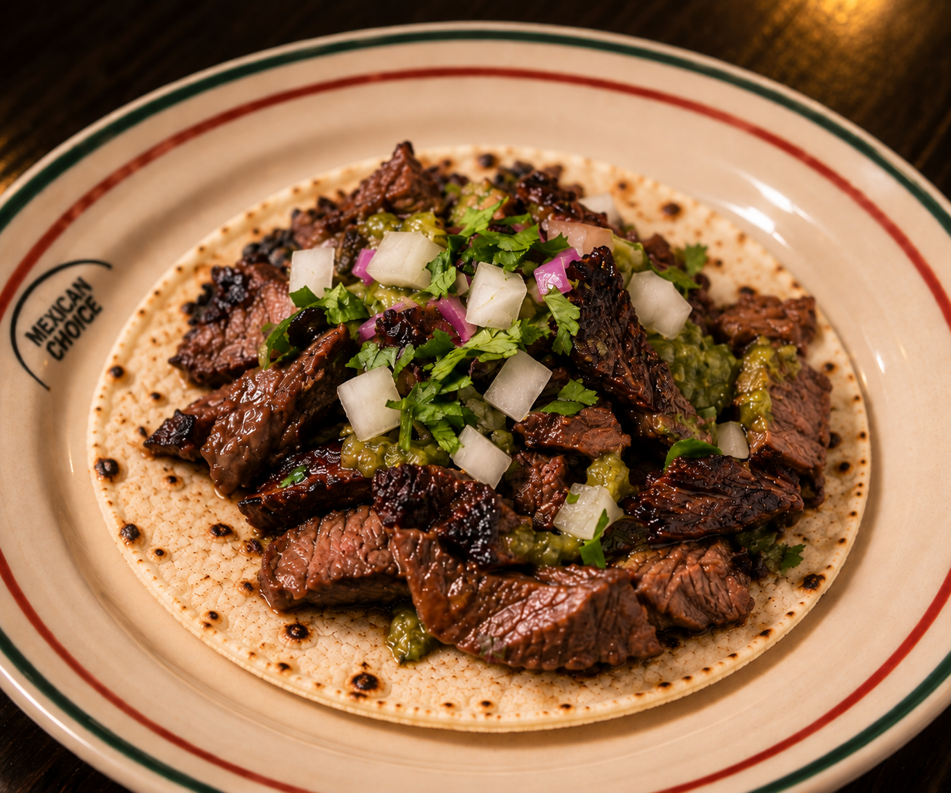 Asada taco at Mexican Choice
