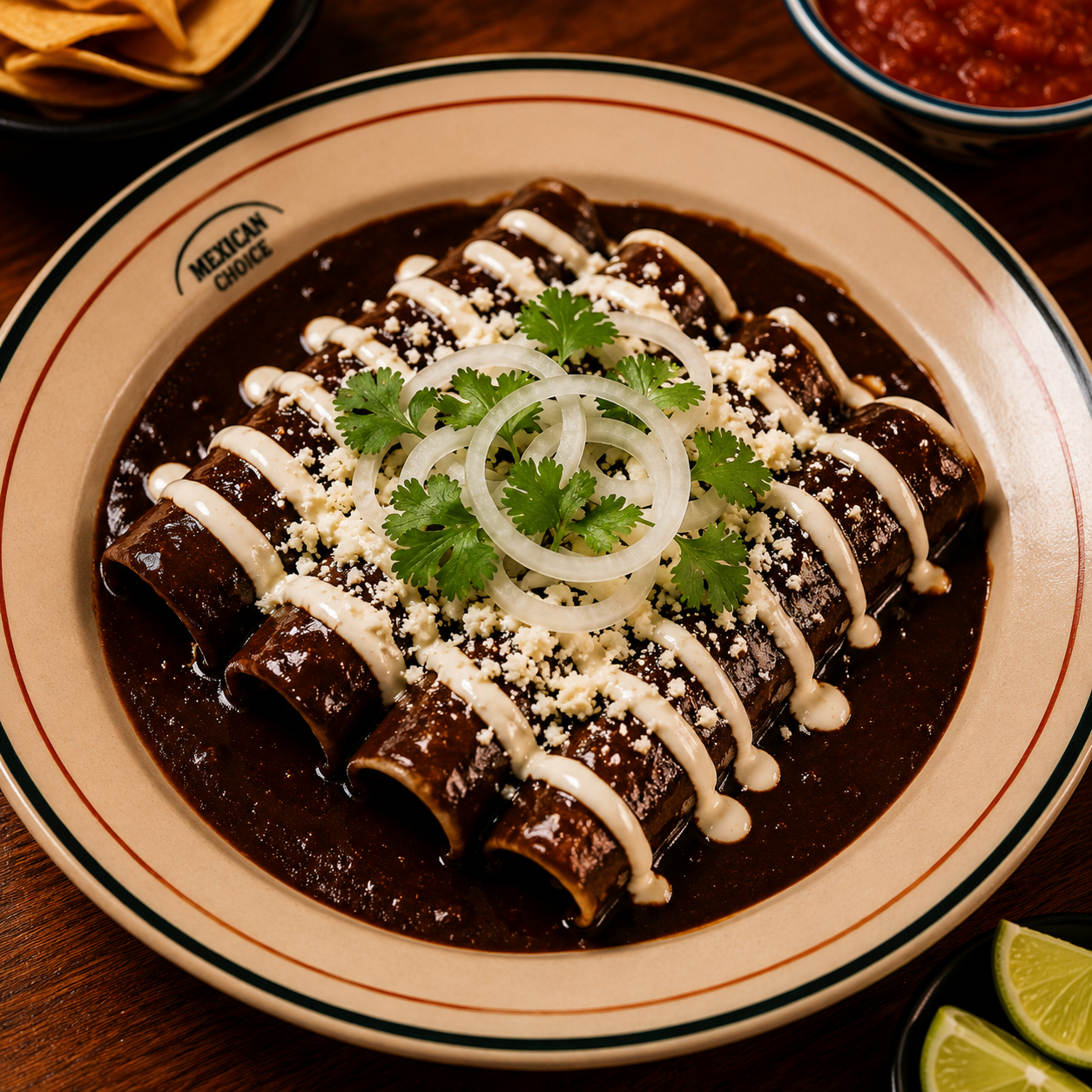 Mole Enchiladas at Mexican Choice